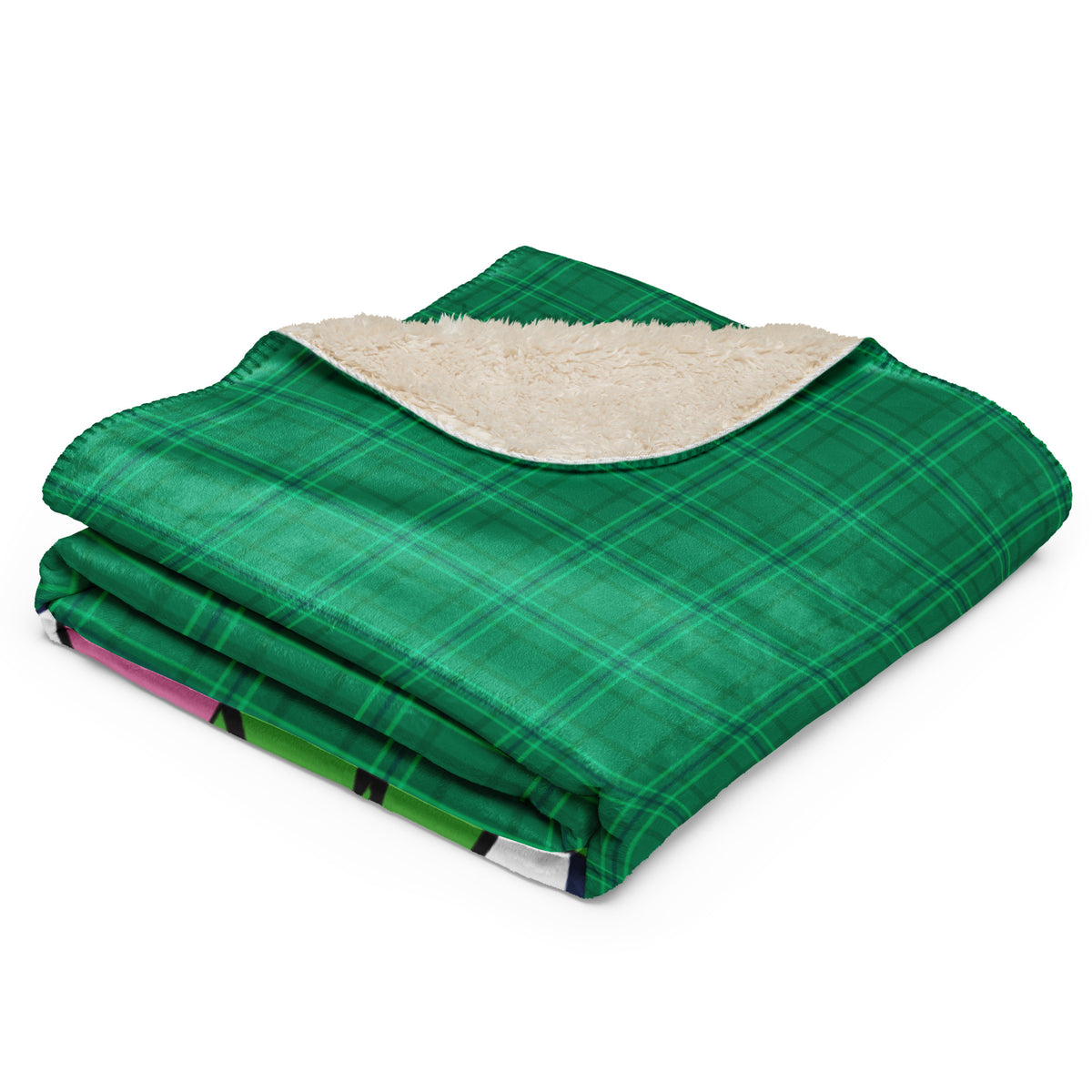 Rivers Academy Rowdy Logo Plaid Sherpa blanket