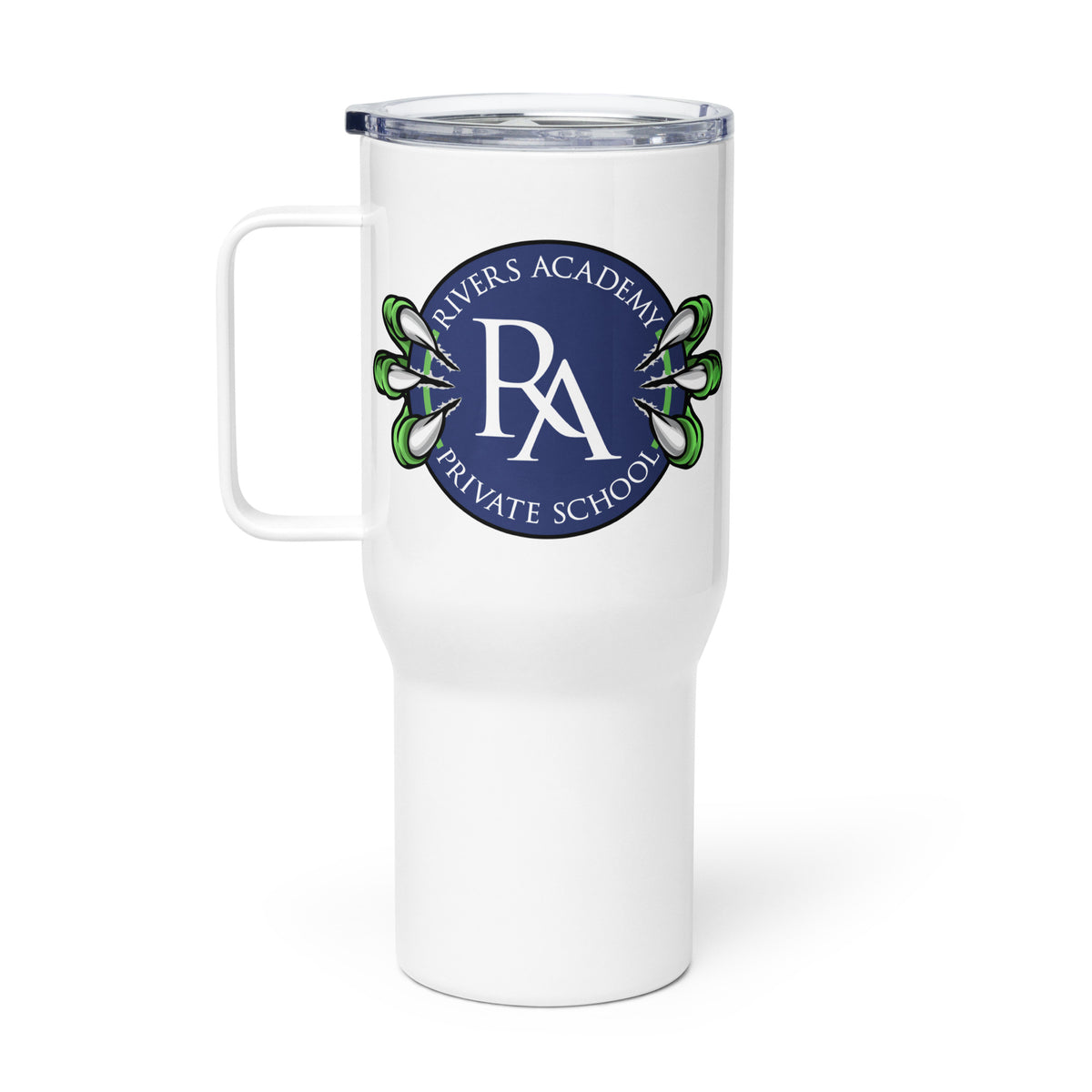 Rivers Academy Raptor Claw Logo Travel Mug