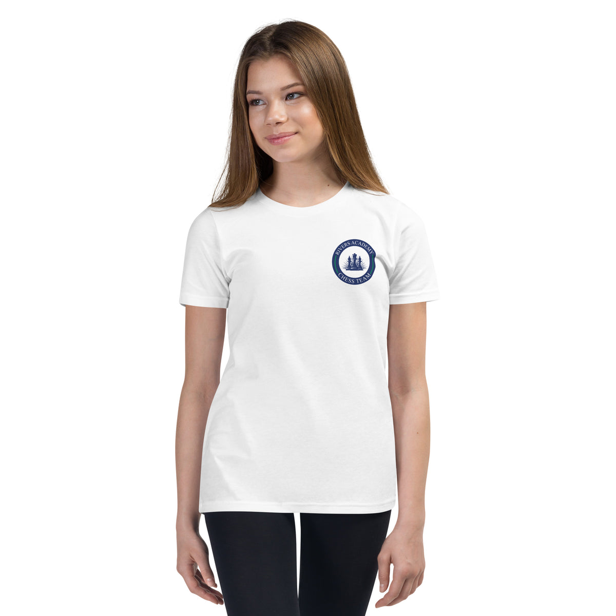 Rivers Academy Chess Team Logo Premium Youth Tee