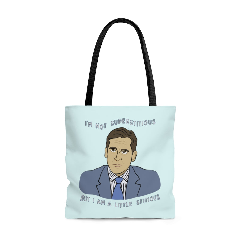 I Am A Little Stitious Everyday Tote