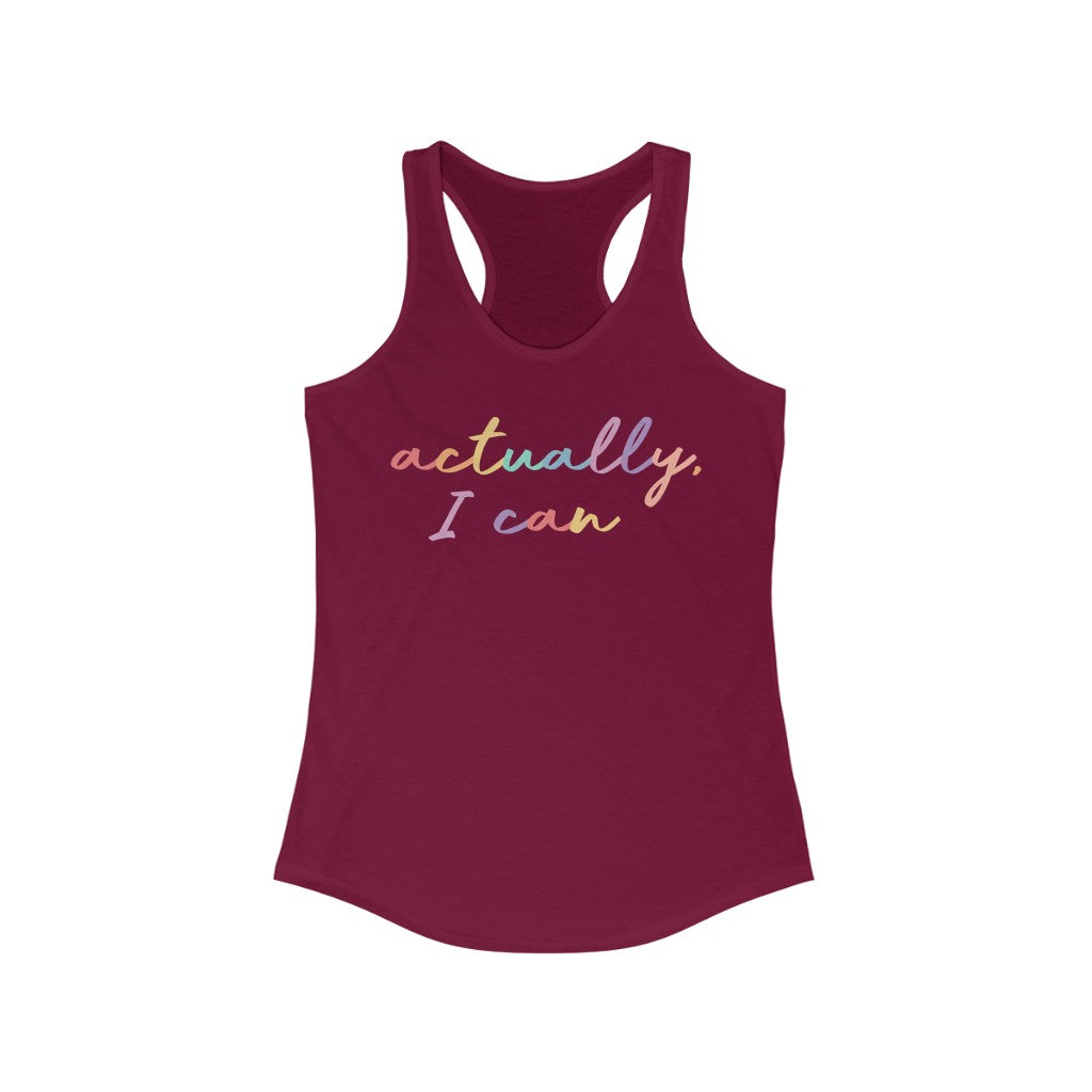 Actually I Can Superfly Racerback