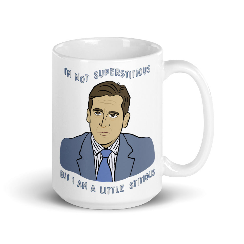 I Am A Little Stitious Mug