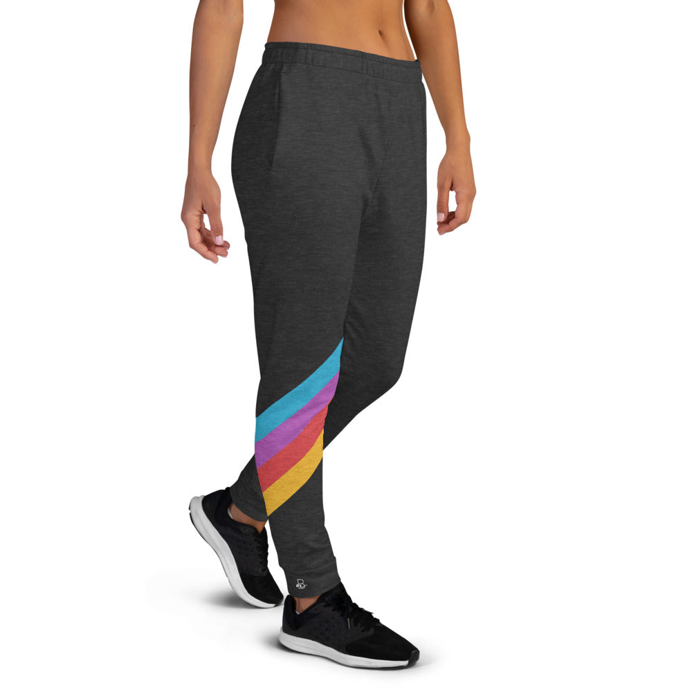 Retro Rainbow Women's Soft Joggers