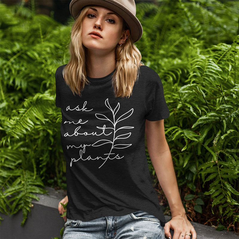 Ask Me About My Plants Vintage Tri-Blend Tee